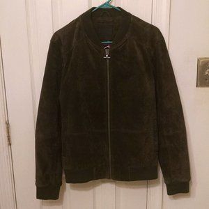 Bomber Jacket (Suede - New Condition - No Stains)